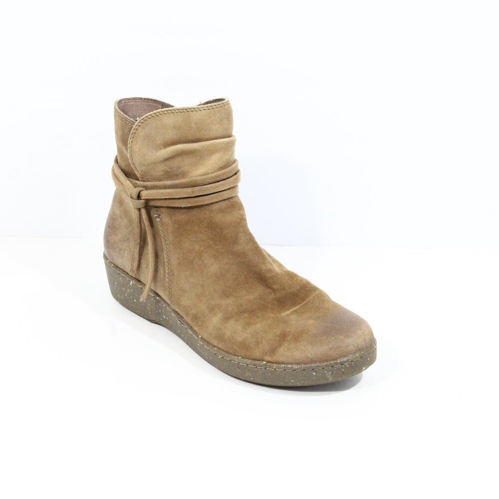 Dansko Evelyn Boots Eu 37 Women Suede Wedge Bootie Comfort Shoes - Picture 2 of 11